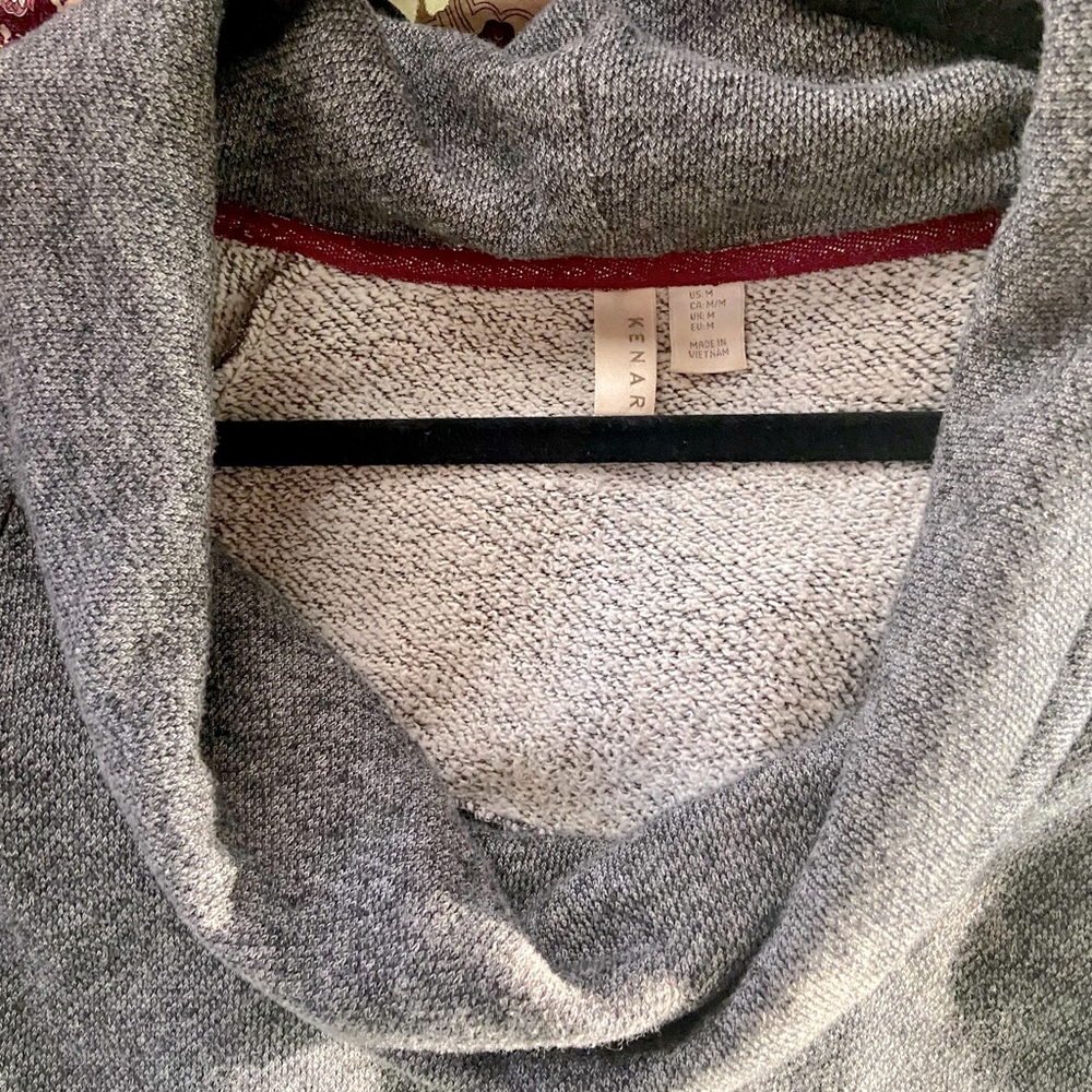 Grey cowl neck sweatshirt